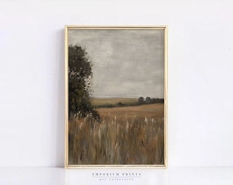 Vintage Summer Landscape Painting | Country Meadow Wall Decor PRINTABLE Digital Emporium Prints
