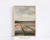 Printable Amsterdam Summer Flower Field Painting - Digital Download Art Print | Emporium Prints, Colorful Floral Wall Decor
