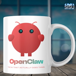 Taza de café con IA inspirada en OpenClaw AI: regalo de asistente personal de IA para desarrolladores, automatización de código abierto y taza con humor sobre codificación.