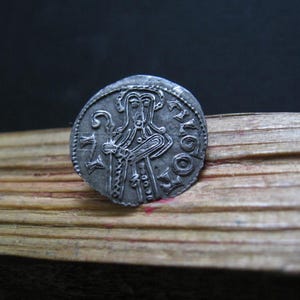 Harald Hen 1074-1080 AD King of Denmark Medieval Silver Ar PENNY VIBORG Moneyer Algotn