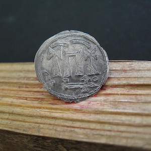 HARALD BLUETOOTH 936-987 AD King of Denmark Anglo Saxon Viking Silver Ar Bracteate Carolus-Dorestad type  Mint Hedeby Denier
