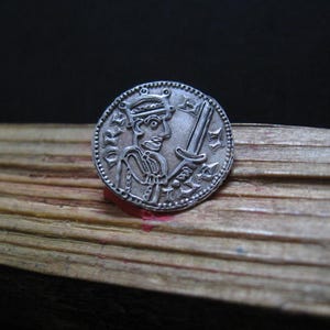 Harald Hen 1074-1080 AD King of Denmark Medieval Silver Ar PENNY Slagelse Moneyer Atsor