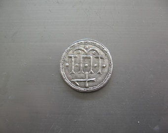 HARALD BLUETOOTH 940-985 AD King of Denmark Anglo Saxon Viking Silver Ar Half Bracteate Carolus-Dorestad type  Mint Hedeby