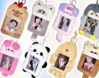 Simpatico peluche custodia per fotocarte borsa porta carte per studenti portachiavi a forma di stella porta carte fotografiche Idol foto copertina protettiva Cartoon  1524