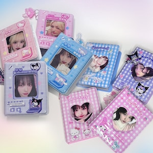 Sanrio Photocard Binder - Livro de coleção de cartões fotográficos Kpop, porta-álbum Mini, decoração estética, Kuromi, Melody, Cinnamoroll, Kitty - CottonKoko
