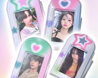 Carpeta de tarjetas fotográficas Kpop Y2K: miniálbum con estética pastel