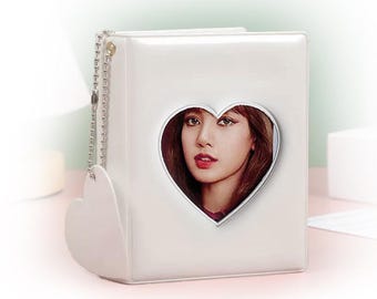 Carpeta de tarjetas fotográficas con forma de corazón: Libro de colección de tarjetas K-pop, miniálbum