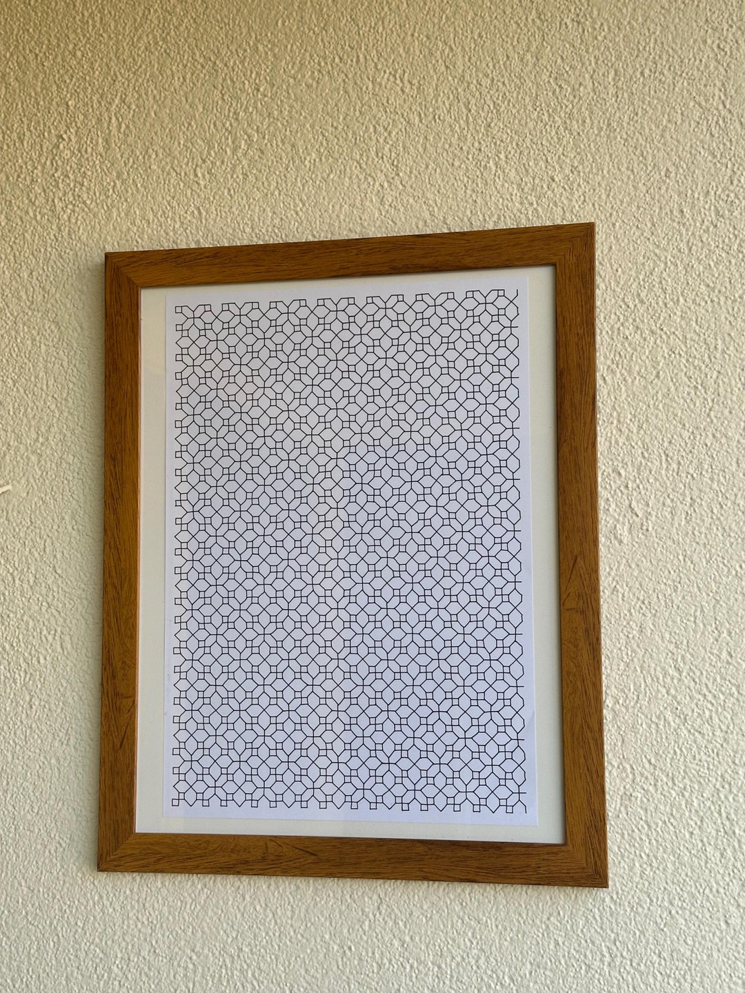Flower Pattern Poster. DIN A3 Size Home Decor Poster. Hand Drawn ...
