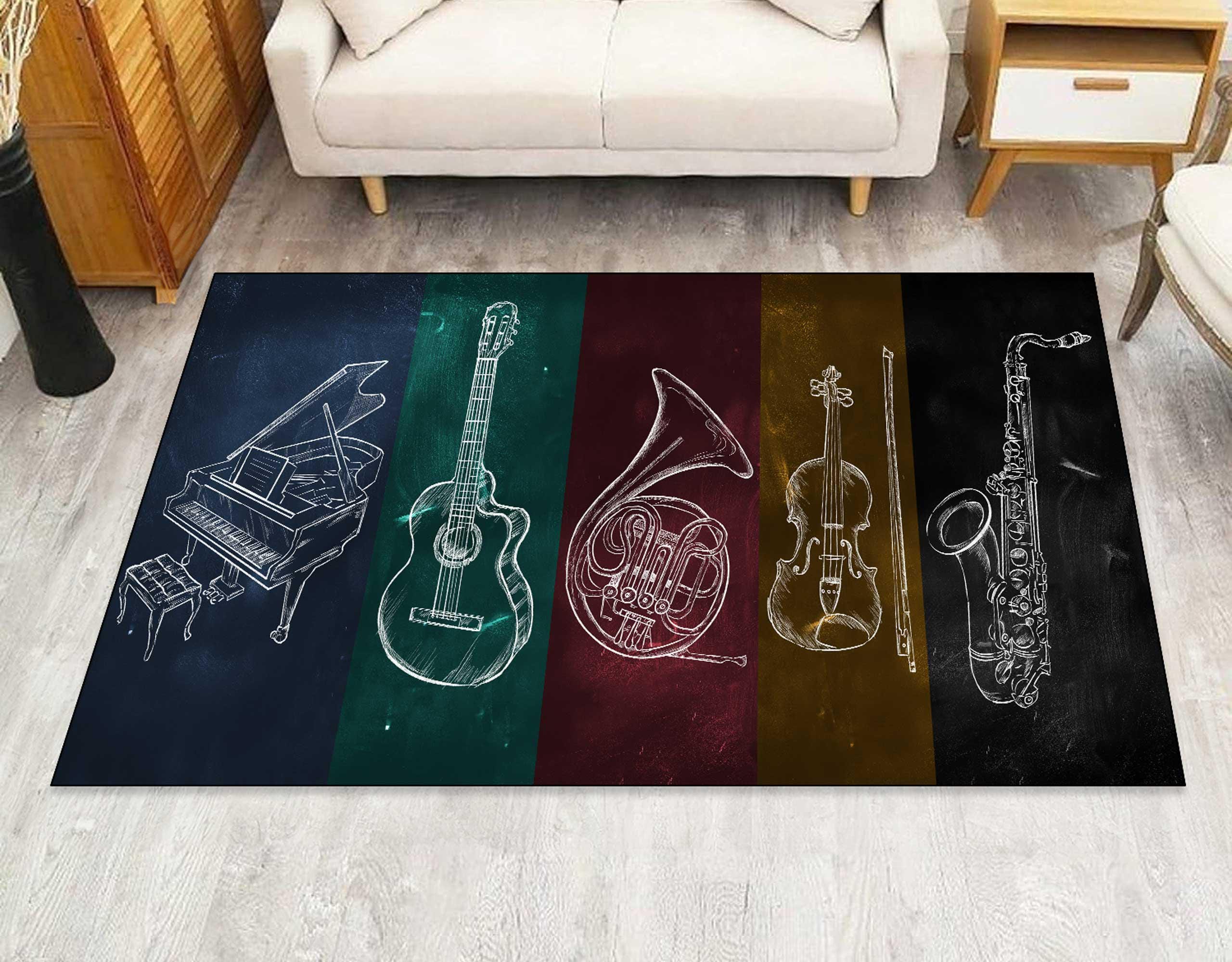 Rock Collage Rug, Rock Music Rug, All Rockn Roll, Heavy Metal Rug ...