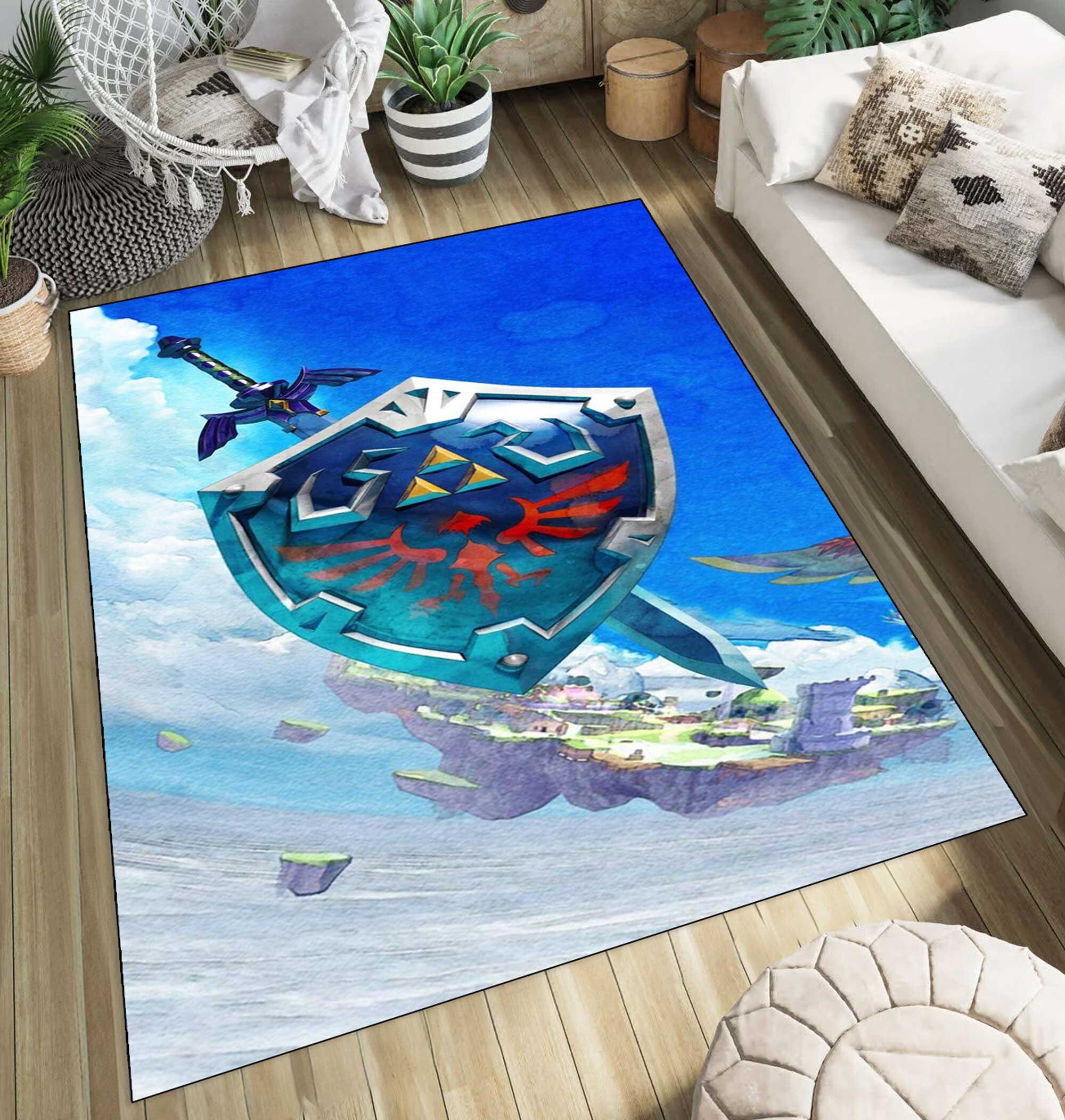Legend of Zelda Rug: Hyrule Map Game Room Carpet - Etsy UK
