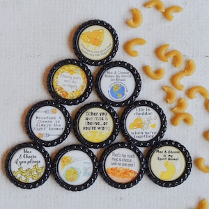 Macarrão com Queijo - Presente Engraçado para Ele - Humor com Comida - Macarrão com Queijo - Presente para Amantes da Comida - Presente para Pais - Ímãs Engraçados