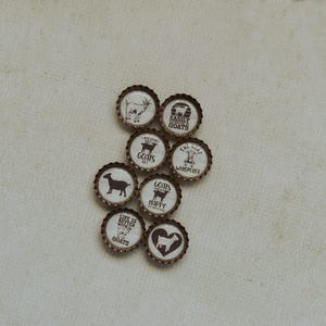 Imanes divertidos de cabras con forma de tapones de botella - Regalo de granja - Decoración de cocina de granja - Cabra divertida - Regalo de cabra - Mamá de cabra - Humor de granja - Decoración de cabra adorable - Regalo para ella imagen 9