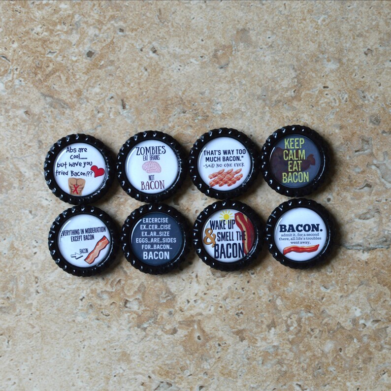 Bacon Bottlecap Funny Gift for Him Bacon Gift Etsy