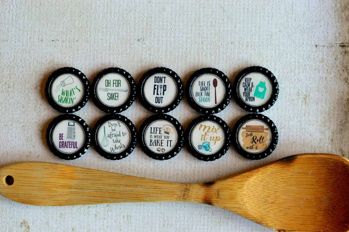 Kitchen Puns Bottlecap Foodie Home Cook Home Baker Etsy