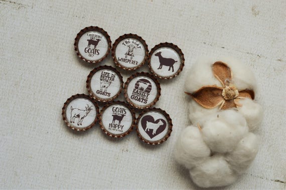 Funny Goat Bottlecap Magnets- Farm Gift- Farm Kitchen Decor- Funny Goat- Goat Gift- Goat Mom- Farm Humor- Cute Goat Decor- Gift For Her