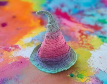 CUSTOMIZED Handmade Personalized Crocheted Witch Hat