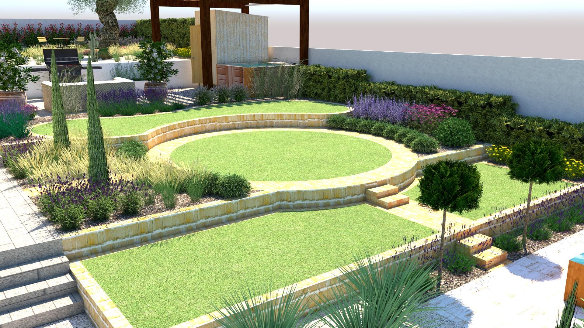 Backyard Design 3d Realistic Rendering Backyard 3D Rendering 3d