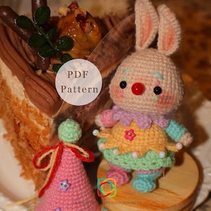 Twinkle Toes Circus Bunny Amigurumi Crochet Pattern, Tutorial soft toy pattern,  Baby shower, Buy three get one free