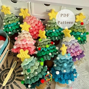 PDF Crochet 6-Layer Christmas tree crochet pattern, handmade for Christmas gifts