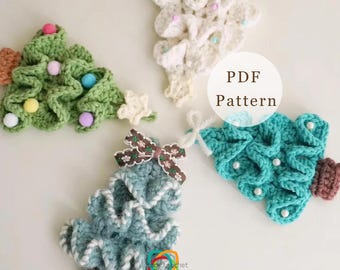 PDF Haakpatroon golvende kerstboom, handgemaakt voor kerstcadeaus,