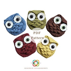 PDF Owl Pouch Crochet Pattern Instant Download, English crochet pattern,  wallet, egg bag crochet pattern