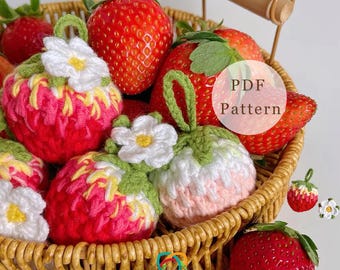 PDF Microhaakpatroon aardbei, hanger aardbei, direct downloaden