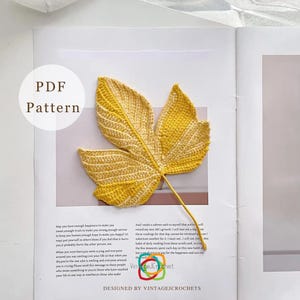 Crochet Autumn Leaf Pattern - Sycamore Leaf - DIY Thanksgiving Decor, Unique fall gifts,