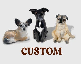CUSTOM Clay Dog Sculpture, Memorialise you&#39;re pet