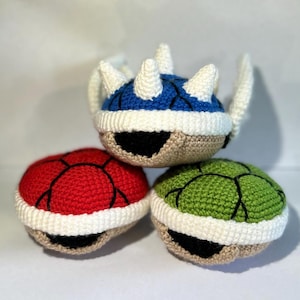 Mario Shells - Juguete de crochet hecho a mano