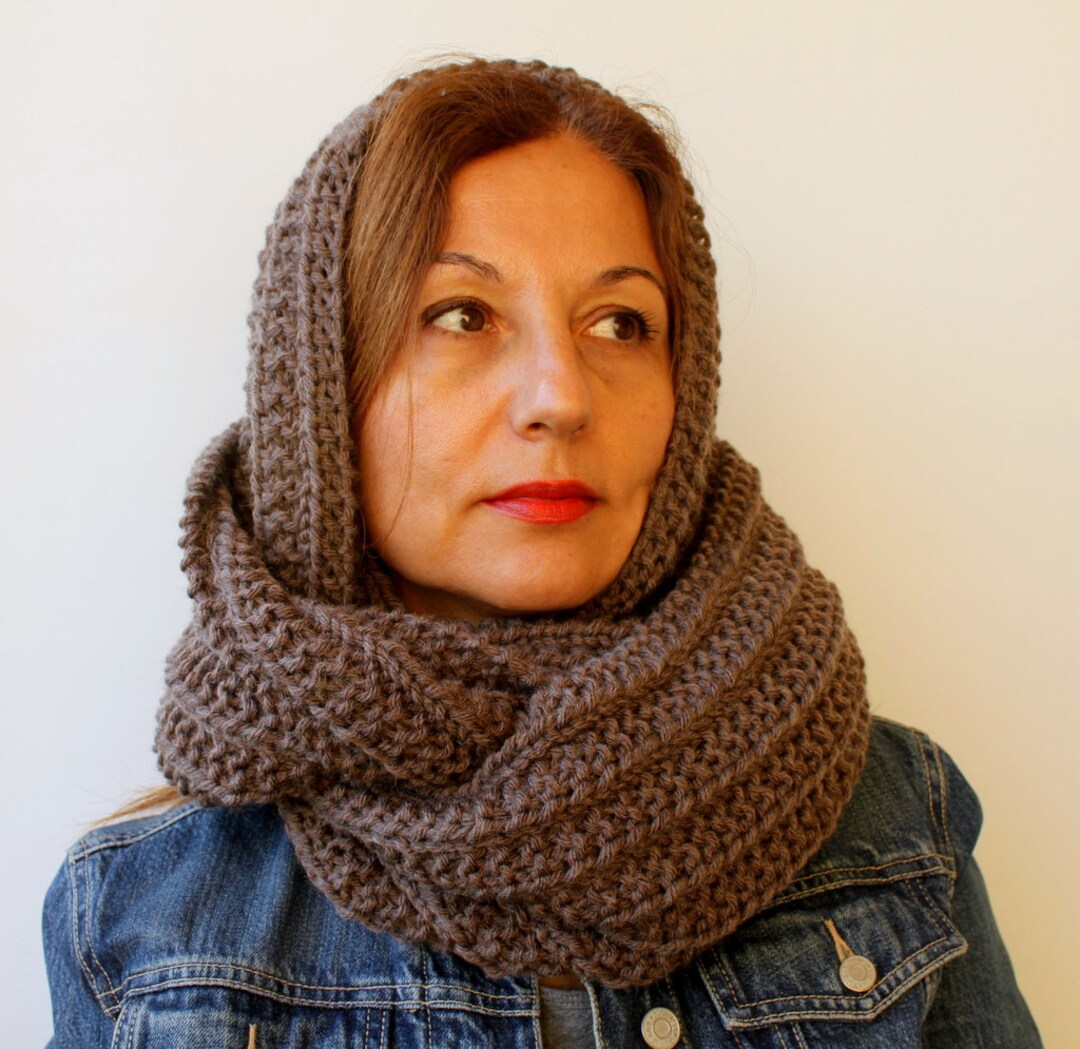 Infinity Knit Scarf, Christmas Gift, Chunky Winter Scarf, Circle Scarf ...