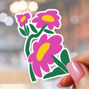 Floral Stickers, Bubble-free stickers, Tumbler Stickers, Flower Stickers, Laptop Stickers