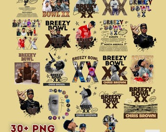 Chris Brown Breezy Bowl Tour 2025 PNG Bundle: 30+ Files (Digital Download