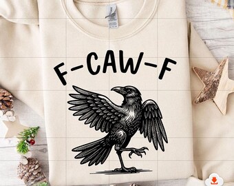 Funny Raven Clipart: Gothic Crow PNG - Halloween Sarcastic Design (Digital Download)