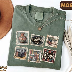 Tröja med komfortfärger från min secondhand-era, retro-tröja för secondhandälskare, retro-tröja med stämpel, secondhand-tröja, tröja för secondhandälskare