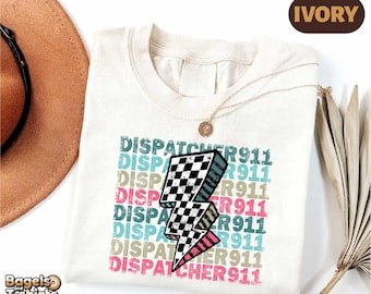 Comfort Colors Retro 911 Dispatcher Shirt, Vintage Emergency Dispatcher T-Shirt, First Responder Crew Gift Top, Emergency Line Sweatshirt