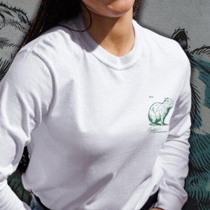 Capybara Scientific Name Embroidered Sweatshirt | Unisex Capybara Sweater | Cute Chill Rodent Design | Gift for Capybara Lovers |