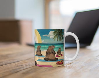 Capybara Yoga Mug | Relaxing Animal Coffee Cup