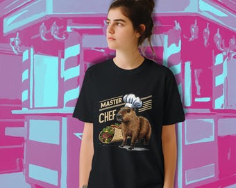 Camiseta de taco de capibara del chef maestro: camiseta con meme gastronómico