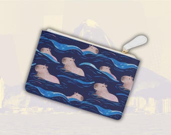 Capybara Wallet, Necessary Clutch Wallet, Funny Capybara Mini Clutch Bag, Stylish Wallet, Animal Print Wallet, Small Handbag, Funny Capybara