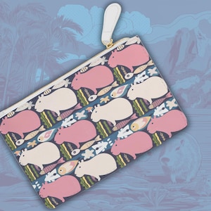 Notwendige Clutch, Mini-Clutch-Tasche, niedliches Capybara, Naturmuster, kleine Geldbörse für Frauen, Geschenk für sie, Handtasche, Reisetasche für Frauen,