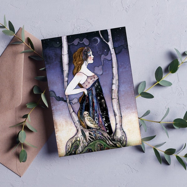 Postcard - Card - Nocturn - Mystic - Night Owl