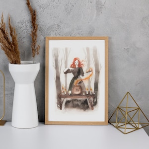 Art Print Poster Witch Illustration Halloween Salem The Wood Witch image 1