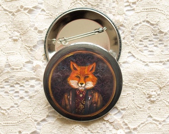 Badges Set - Button - Brooch - animals - anthropomorphic - Fox - Lord Fox