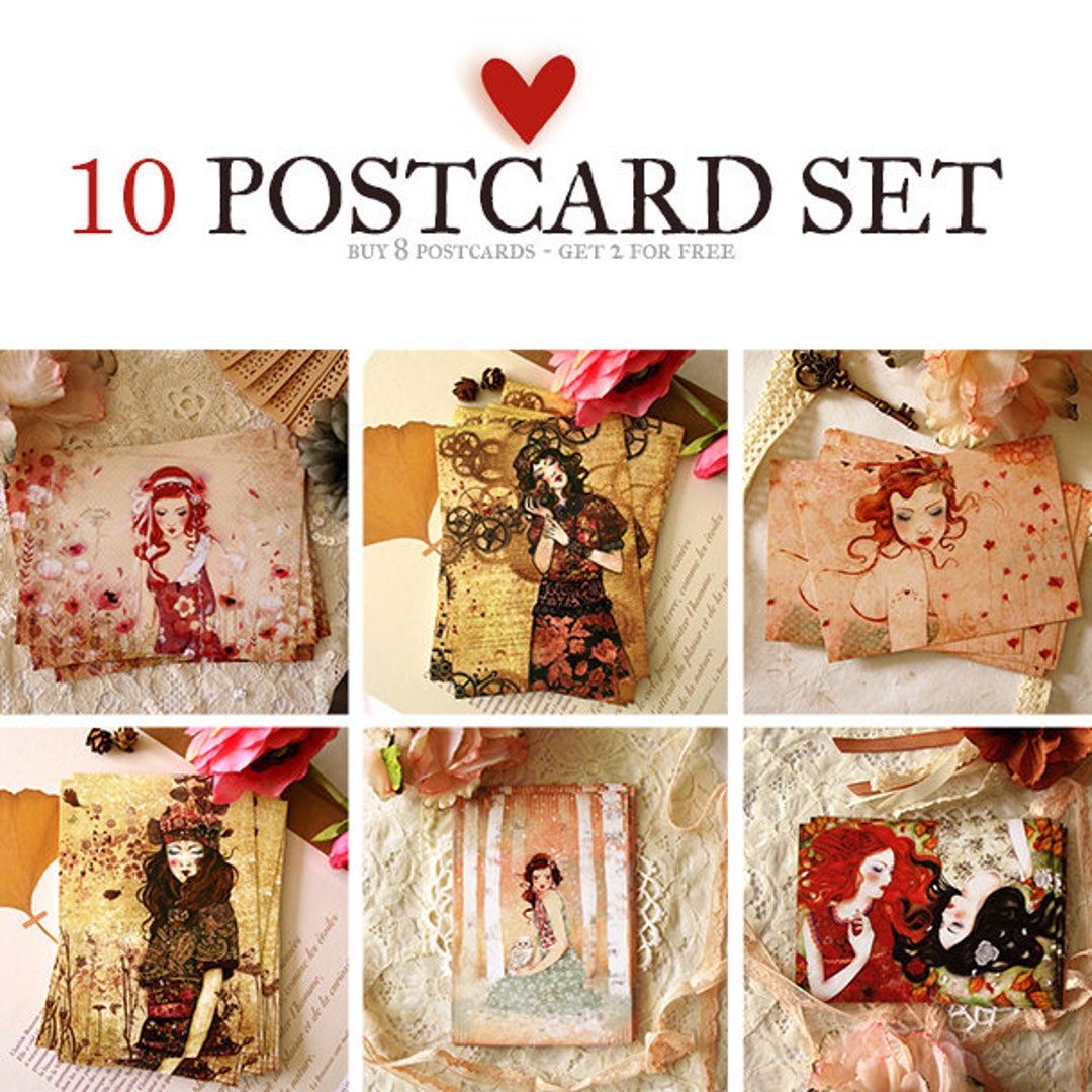 Postcard Set Buy 8 Postcards Get 2 for Free Etsy