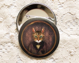 Badges Set - Button - Brooch - animals - anthropomorphic - Cat - Sir Harold