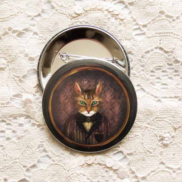 Badges Set - Button - Brooch - animals - anthropomorphic - Cat - Sir Harold