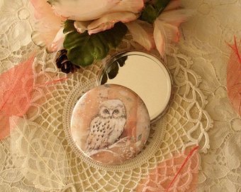 Pocket mirror - Snow Owl