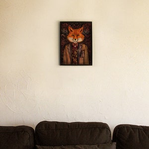 Art Print Poster Fox Anthropomorphic portrait Portrait of The Mysterious Lord Fox image 3