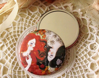 Miroir de poche - Snow-White and Rose-Red