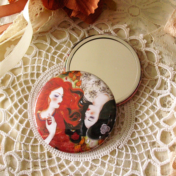 Pocket Mirror - Snow-White and Rose-Red